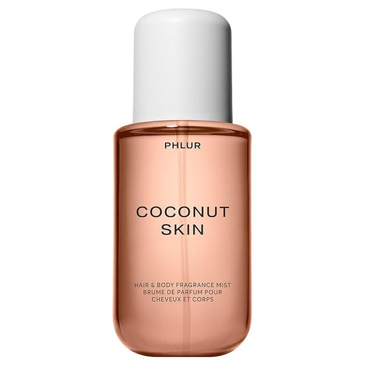 PHLUR Coconut Skin Body Mist - Hair & Body Mist Fragrance - Coconut Body Spray with Caramel, White Florals, Sandalwood & Amber (8 Fl Oz)