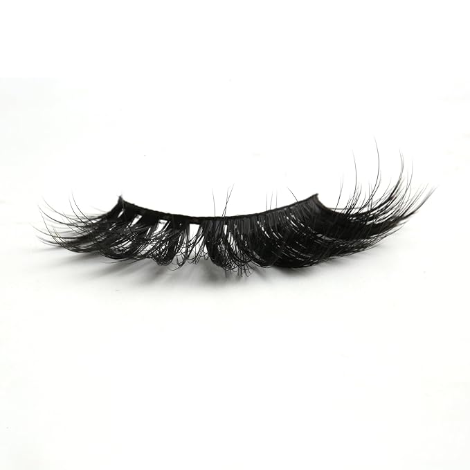 SUNWELL False Eyelashes 16mm Mink Lashes 8D Fluffy Cat Eye Faux Mink Lashes Strip Lashes Soft Reusable Luxury Volume Fake Eyelashes 10 Pairs Pack