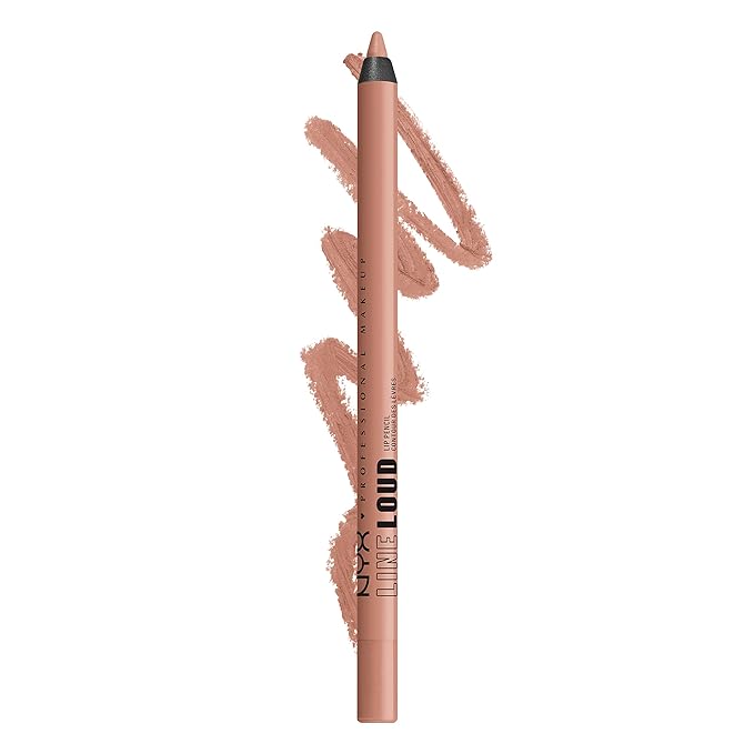 NYX PROFESSIONAL MAKEUP Line Loud Lip Liner, Longwear and Pigmented Lip Pencil with Jojoba Oil & Vitamin E - Goal Crusher (Midtone Beige)