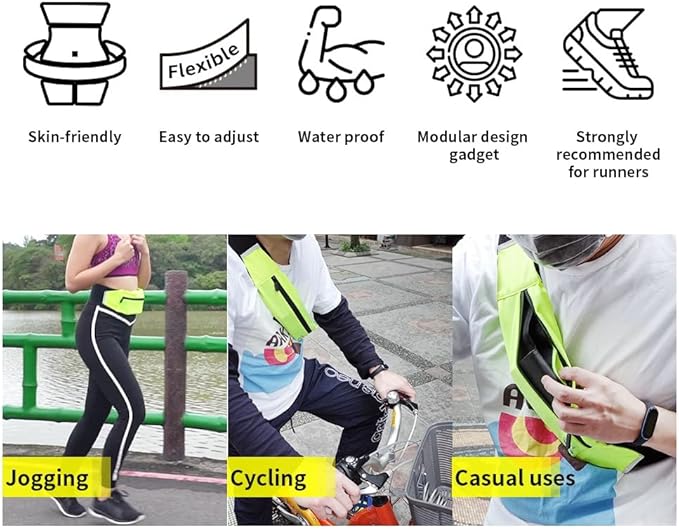 Attach&Run Belt, slim fitness belt and water-proof waist