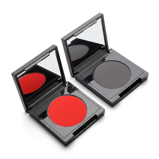 Erinde Grey Single Eyeshadow Makeup with Mirror, High Pigment Matte Eye Shadow, Lightweight Blendable Waterproof Eye Shadow Palette Sombra Para Ojos, A04 Charcoal Grey