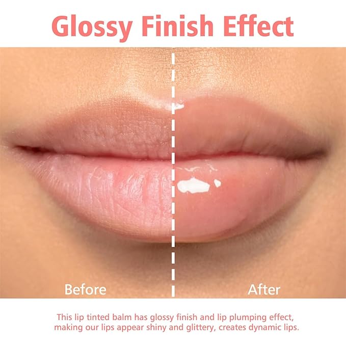 GECOMO Lip Glowy Balm, Moisturizing Lip 0.35oz