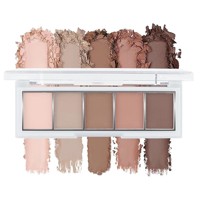 Matte Nude Eyeshadow Palette, Neutral Peach Brown & Taupe Eye Shadow Kit, High Pigment Blendable Long-Lasting All Matte Makeup Palette for Daily Natural Looks, Mature Eyes, Blue Green & Brown Eyes 2