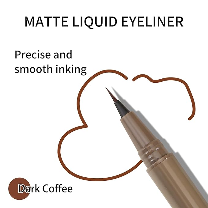 Boobeen 3pcs Eyeliner Liquid Liner, Black Eyeliner Pen Waterproof with Ultra-fine tip, Ink Liner Eye Liner Long Lasting, Quick Drying