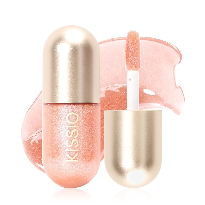 KISSIO Lip Plumper,Color Lip Plumper Gloss,Shimmer,Lip