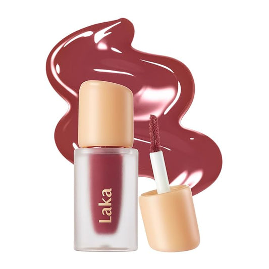 Laka Fruity Glam Tint Mini, 1.9g/0.07oz, Glowing Lip Stain with Wide Color Spectrum, Hydrating & Lightweight Texture, Buildable Color, Non-Sticky, Vegan, K-Beauty (#153 Lychee)