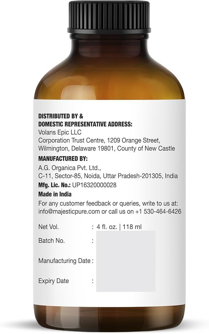 Majestic Pure Essential Oil with Glass Dropper - 100% Pure and Natural - Essential Oils for Diffuser, Aromatherapy, Soap and Candle Making, Lemon Essential Oil, Lemon Oil, 4 Fl Oz
