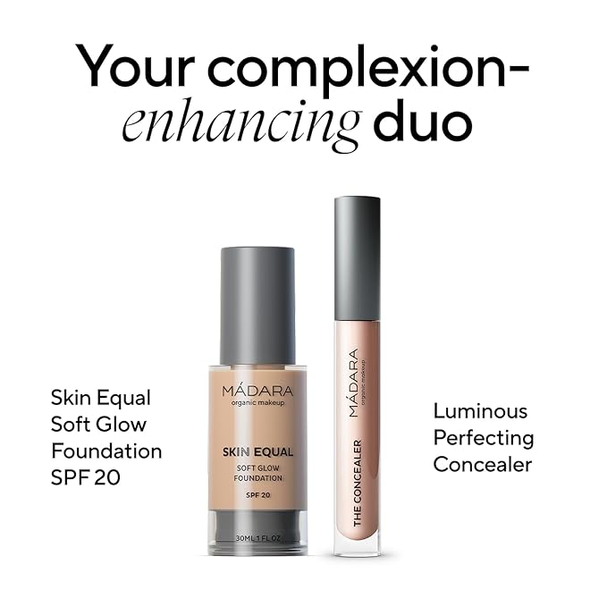 MÁDARA Organic Skincare | Skin Equal Soft Glow Foundation SPF15 IVORY 20-30ml, Mineral foundation with hyaluronic acid, Buildable medium coverage, Dewy foundation, Vegan, COSMOS natural certified