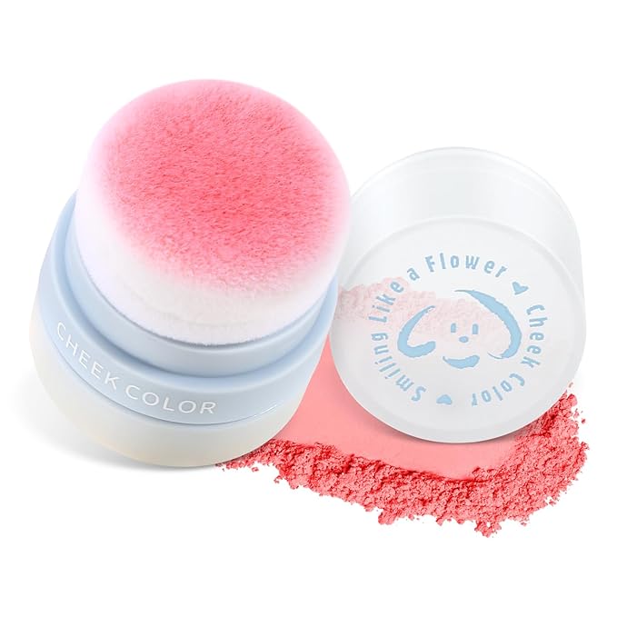 Boobeen Powder Blush for Cheeks, Air Cushion Matte