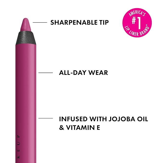 NYX PROFESSIONAL MAKEUP Line Loud Lip Liner, Longwear and Pigmented Lip Pencil with Jojoba Oil & Vitamin E - Hottie Hijacker (Hot Blue Pink)
