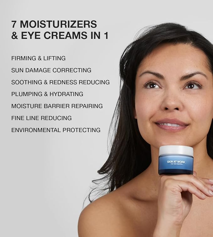 SKIN AT WORK Time Keeper 5-in-1 Peptide Firming Night Cream, 5% Tranexamic Acid, Ceramides for Face, Neck, Eyes, All-In-One Step Serum + Moisturizer