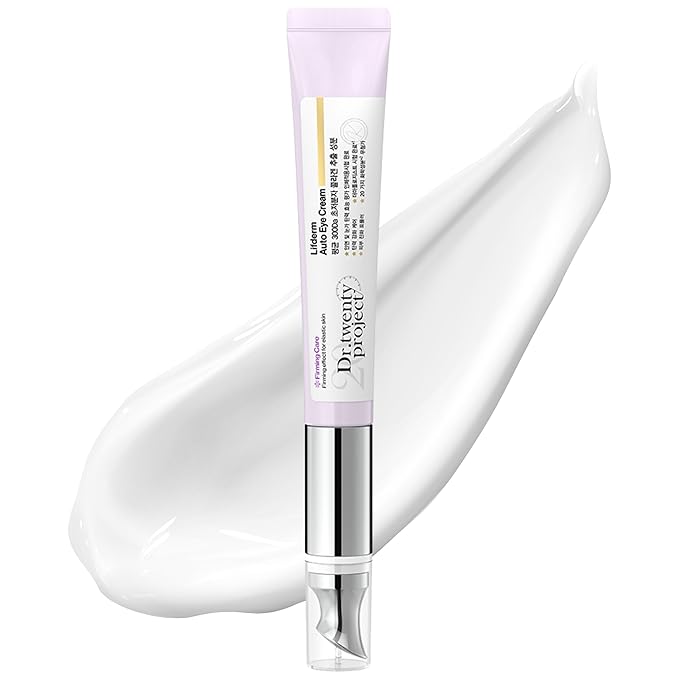 Dr.twentyproject Lifderm Eye Cream with Collagen & Vibrating Device for Wrinkles, Anti-Aging, Dark Circles – Lifting, Firming, Tightening, Depuffing, Nourishing Korean Skincare (20ml 0.6 fl oz)