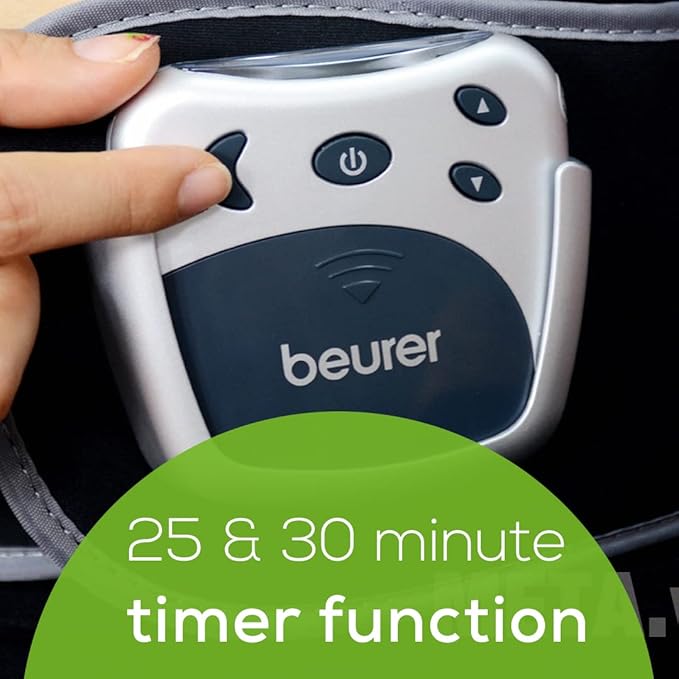 Beurer EM38 Lower Back Pain Relief Belt, TENS Unit Muscle Stimulator | 4 Electrodes | Adjustable & Breathable | Women & Men | Fits 30”-55” Waist | Lower Back Support, Lumbar Support, Back Brace Belt