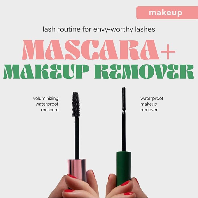 SARELLY Lash Kit | Horse Lashes Mascara + Lavadero Eye Makeup Remover | Waterproof Volume & Gentle Removal | Vegan & Cruelty-Free