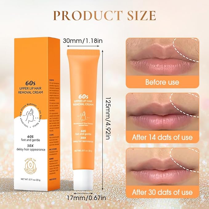 Hair Removal Cream for Women,2025 New Gentle Facial Hair Removal Cream With Scraper, Painless Hairs Removers for Body Face Lips (2)