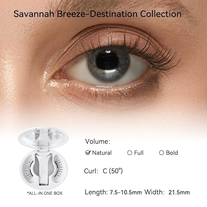WOSADO Magnetic Eyelashes with Applicator Kit, [V28 Sedona Trail] Reusable Magnetic Lashes without Eyeliner, Glue-free False Lashes, Waterproof, Lightweight, Suit for Natural Makeup