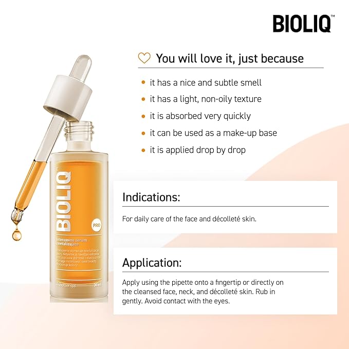 Bioliq - Pro Intensive Revitalizing Serum with Caviar Extract - Wrinkle Reduction and Firming Formula for Skin Rejuvenation, Moisturizing - 30 ml