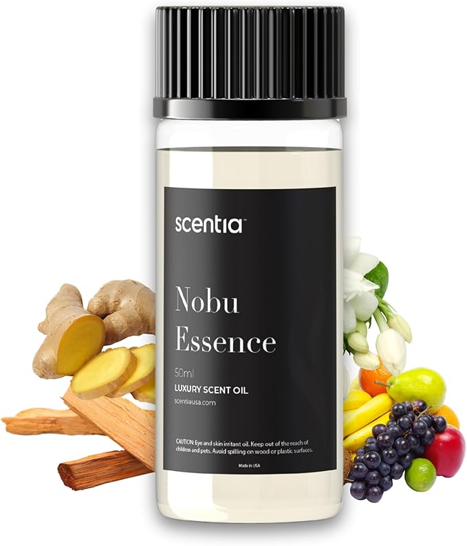 Scentia Fragrance Oil Collection Inspired by The Nobu Hotel Scent - 50 mL 1.69 fl oz - Fragrance Oil Blend Jasmine, Lilly, Sandalwood & Fresh Citrus for Ultrasonic & Cold Diffusers - Nobu Essence
