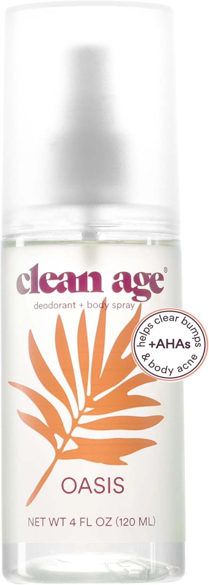 Aluminum Free Deodorant & Body Spray for Whole Body - Oasis 4oz - Clean Deodorant and Body Spray for Teen Boys and Girls - With AHA Fights Body Acne-Formula Specific Body Spray for Teens