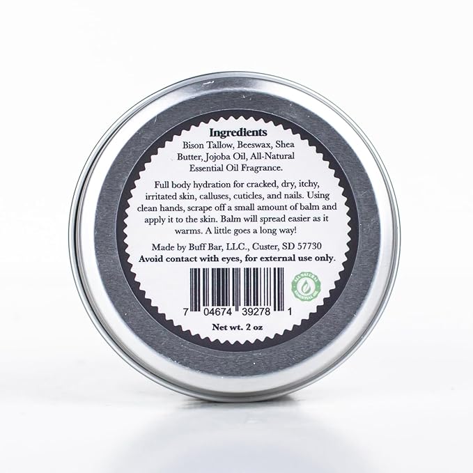 Big Crazy Buffalo BUFF BAR Pure Bison Tallow Balm, Trail Ride - Scents of Leather, Smoke, & Cedarwood - Body Butter, Hydrating, Naturally Derived, Replaces Lotion - For Dry, Itchy Skin