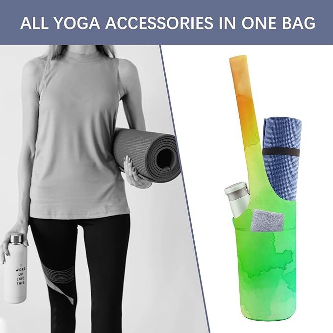 Stylish Yoga Mat Bag for Women Exercise Mat Holder with Shoulder Strap Yoga Mats Totes Sports Storage Bag