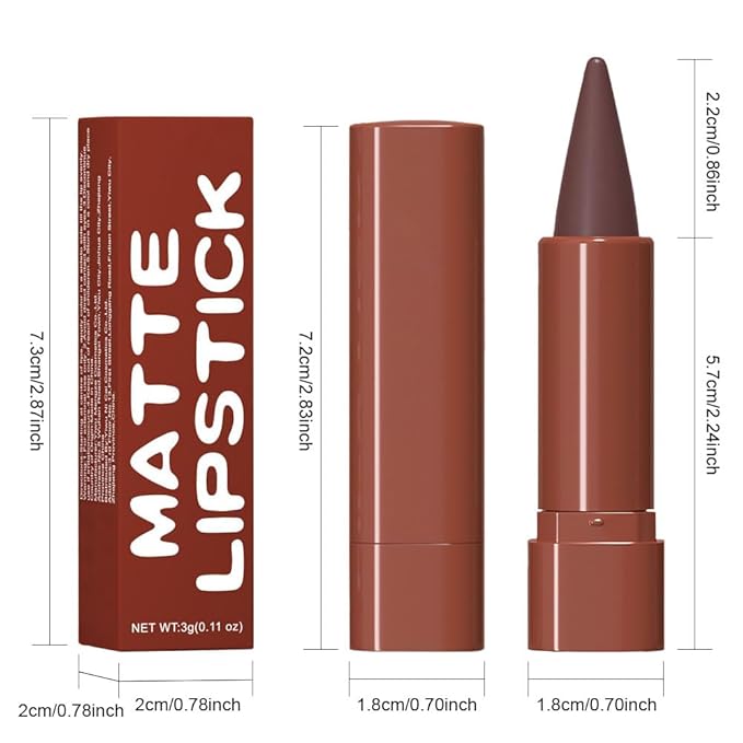 JUAAZIN Maroon Gradient Matte Lip Liner Pencil Crayon for Women - Waterproof Smudge-Proof Kissproof Long-Wear Lip Pencil, Flawless Contour Ombre Effect Lip Crayon, Creamy Pigmented Lip Liner 05#