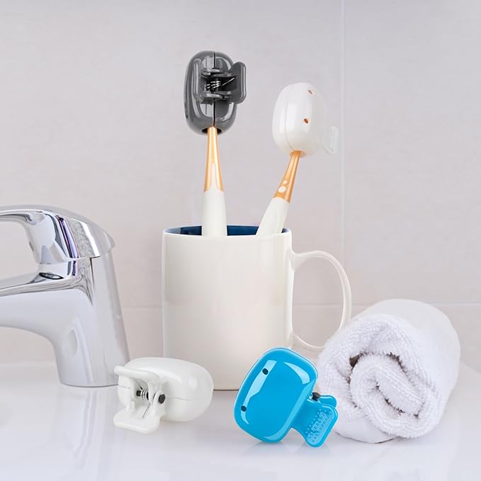 6 Pack Toothbrush Covers Portable Toothbrush Protector Coverings Clips Tooth Brush Storage Head Cover Cap Tooth Brush Covers for Kids Bathroom Home Travel Tooth Brush Case
