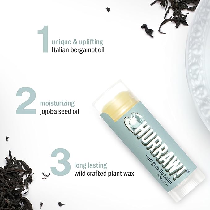 Hurraw! Earl Grey Lip Balm: Organic,