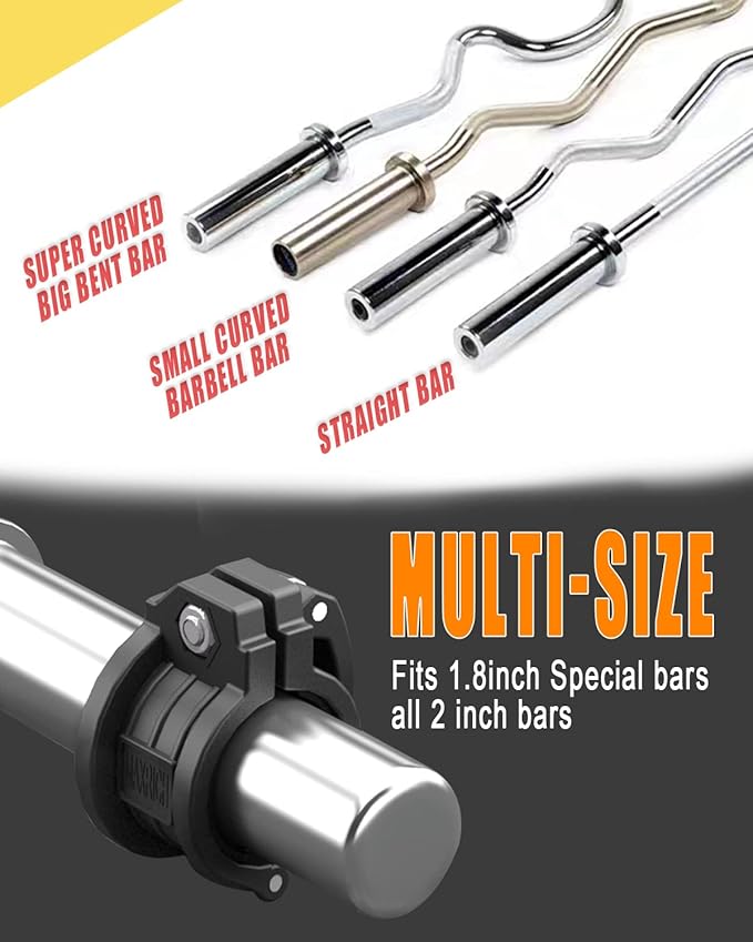 Barbell Clamps 2inch - 2 PCS Adjustable Barbell 1.8-2inch)