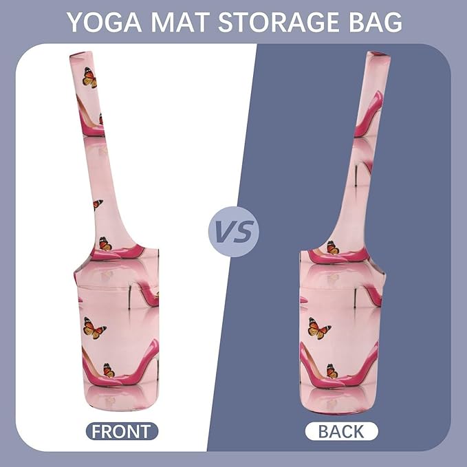 Portable Single Shoulder Yoga Mat Bag Carrier with Pocket Spacious Storage for Yoga Gym Fitness