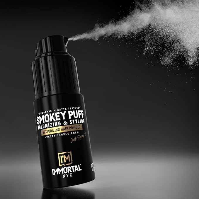 Immortal NYC Smokey Puff Hair Powder – Matte Texturizing & Volumizing Powder for Extra Volume – Vegan, Easy-to-Use, No Residue – 33% Extra Free – Men & Women, All Hair
