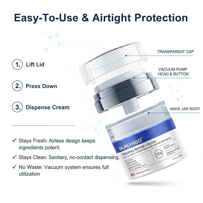 Neck Firming Cream | Face Moisturizer for Women - Anti Aging Formula for Tightening and Firming with Retinol,Collagen,Hyaluronic Acid | Day & Night Moisturizer Suited for Most Skin Types,1.7 OZ
