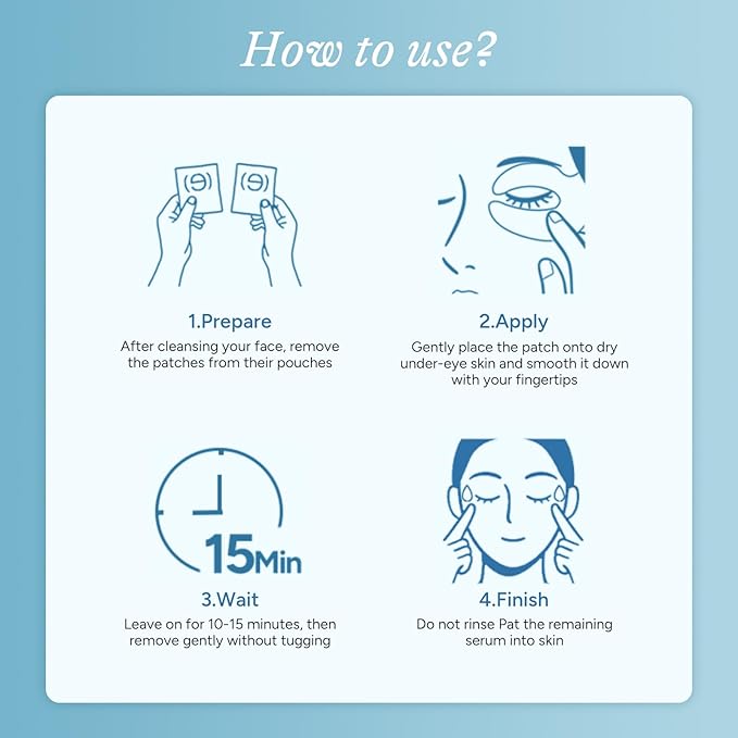 In My Eyes Hydrating Under Eye Patches 5 Pairs - Hyaluronic Acid Hydrogel Eye Masks, Depuffing Anti-Wrinkle for Dark Circles Fine Lines Puffiness, Self Care Gifts for Women & Teenage Girls