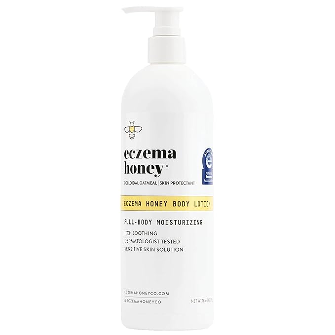 ECZEMA HONEY Oatmeal Body Lotion - Hand & Body Cream for Eczema Relief - Natural Dry Skin Repair (16 Oz)