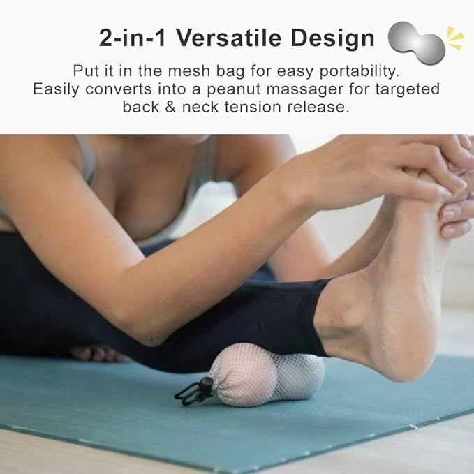 Therapy Massage Balls (2-Pack), High-Density Fascia Balls for Targeted Muscle Relaxation & Daily Recovery - 50D & 65D Hardness Options (Soothing Pink + Dawn Yellow (50D+50D))