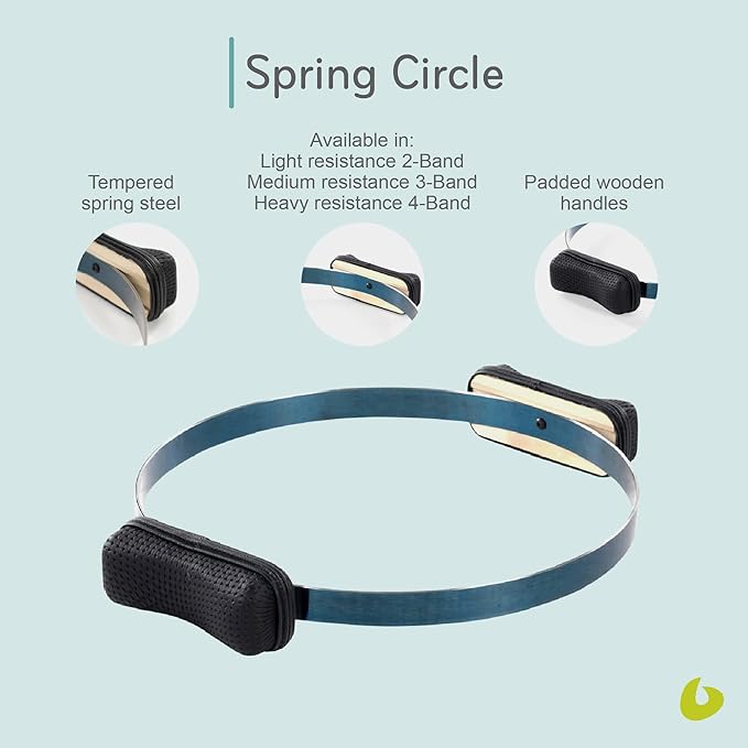 Balanced Body Spring Circle, Workout Ring, Pilates Reformer Accessory, Pilates Equipment for Home Gym or Pilates Studio Use