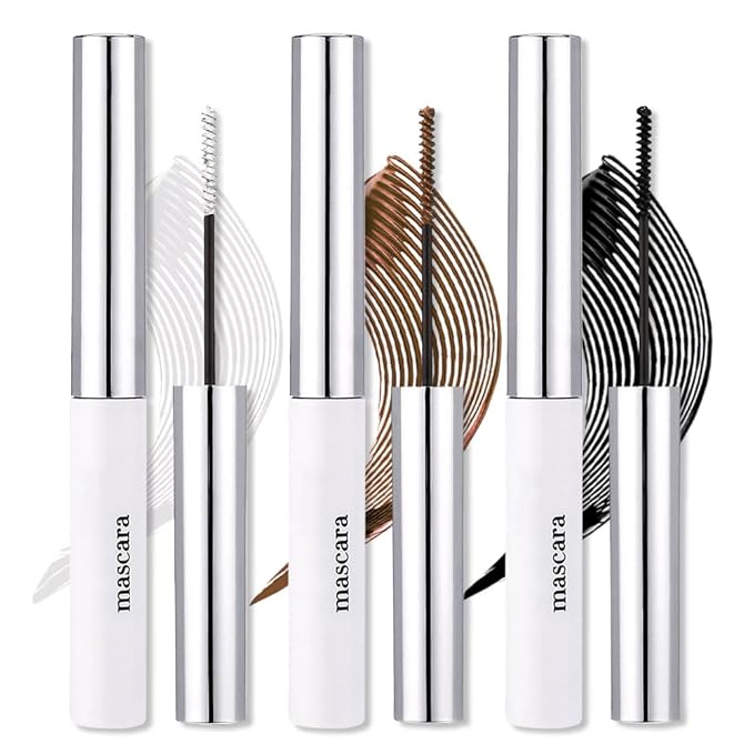 Colored Mascara for Eyelashes, Voluminous Colorful Mascara, Pink Purple Blue Green Red White Black Brown Lash Pack - Lengthening, Defining, Curling, Multiplying Formula (3Pcs-Blue+Green+Rose pink)