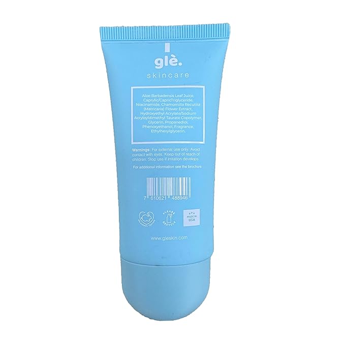 Gle Niacinamide Moisturizing Cream 2 fl oz, Face Moisturizer for Acne-Prone Dry Skin with Hyaluronic Acid, Ceramides, Fragrance & Paraben Free, Travel Size