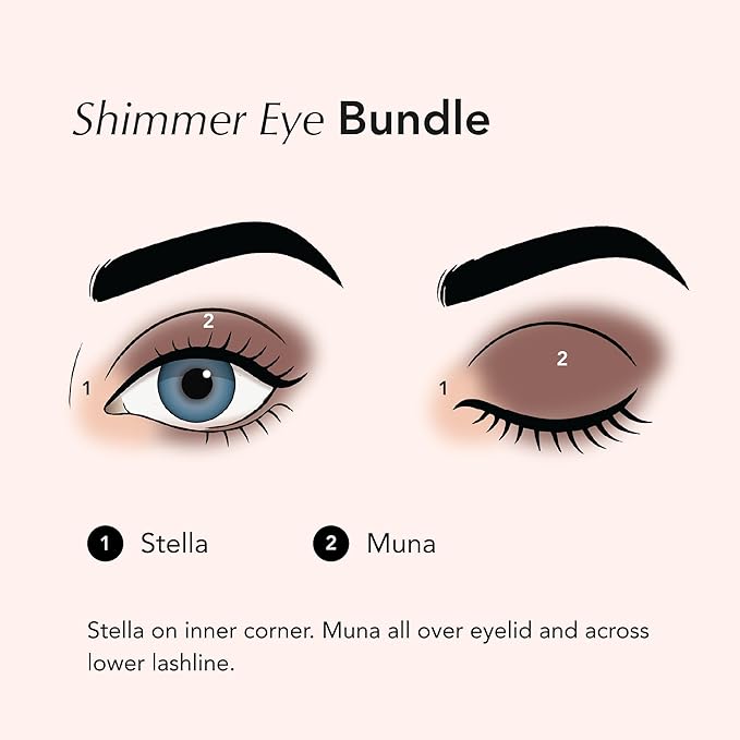 Thrive Causemetics Brilliant Eye Brightener Shimmer Classic Eyeshadow Stick Bundle, 3 Shades, Waterproof & Crease Proof Cream to Powder Long Lasting Formula, 3 Shadow Sticks & Confetti Makeup Bag