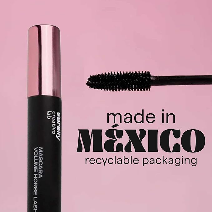 SARELLY Lash Kit | Horse Lashes Mascara + Lavadero Eye Makeup Remover | Waterproof Volume & Gentle Removal | Vegan & Cruelty-Free