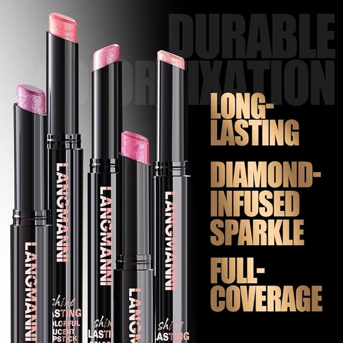 Jolilab 2Pcs Glitter Lip Kit - Velvet Matte & Nude Matte Lipstick + Glitter Lip Gloss/Glitter Lipstick High Pigmented Long-Lasting Waterproof Beauty Cosmetics Gift for Women(#01+02)