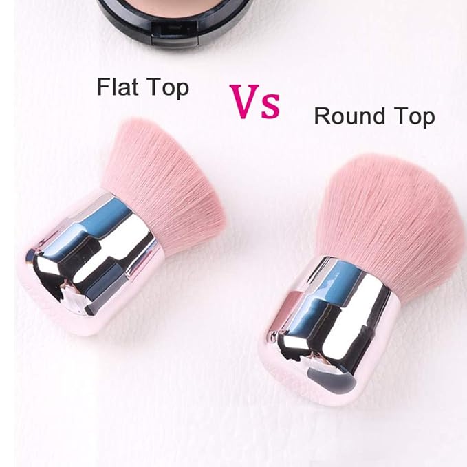 JOSALINAS Kabuki Foundation Makeup Brushes Round Top for Face Blusher Liquid Powder Blend and Contour Tool and Mineral BB Cream, Round