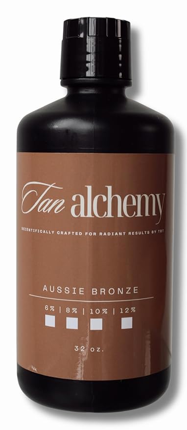 Tampa Bay Tan, Tan Alchemy, Aussie Bronze 2-32oz bottles of 12%, Dark DHA Sunless Airbrush Spray Tanning Solution (64oz)