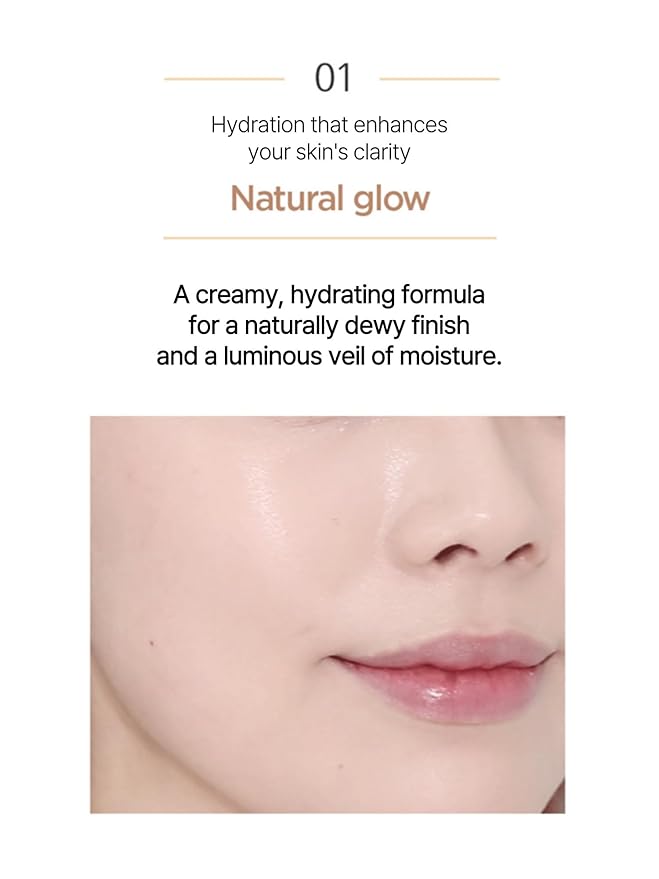 JUNG SAEM MOOL Essential Skin Nuder Cushion | Natural Finish, Buildable Coverage Cushion Foundation by Korean Makeup Artist (Refill Not Included, 0.49 Fl Oz), 26W Oat