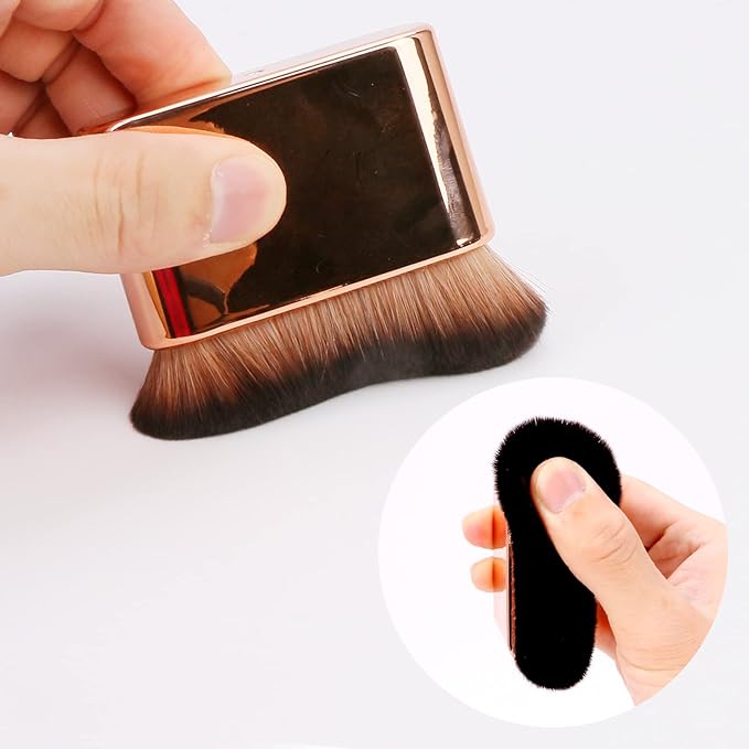 Self Tan Brush By Yoseng - Self Tanning Brush Applicator- Kabuki Brush for Body, Rose Gold Foundation Brush Makeup Brush for Fake Tan,Sunscreen Brush for Best Self Tanner for Face and Body