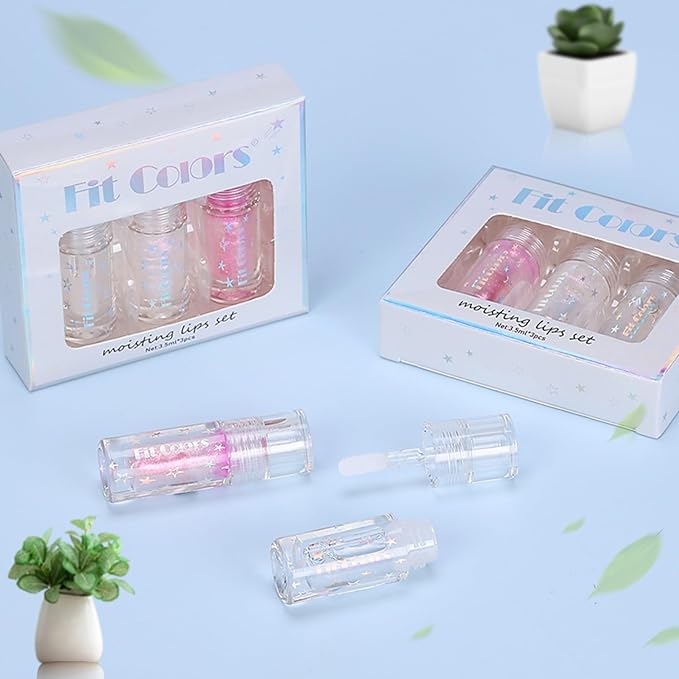 Hydrating Lip Glow Oil Set, Plumping Lip Oil Hydrating