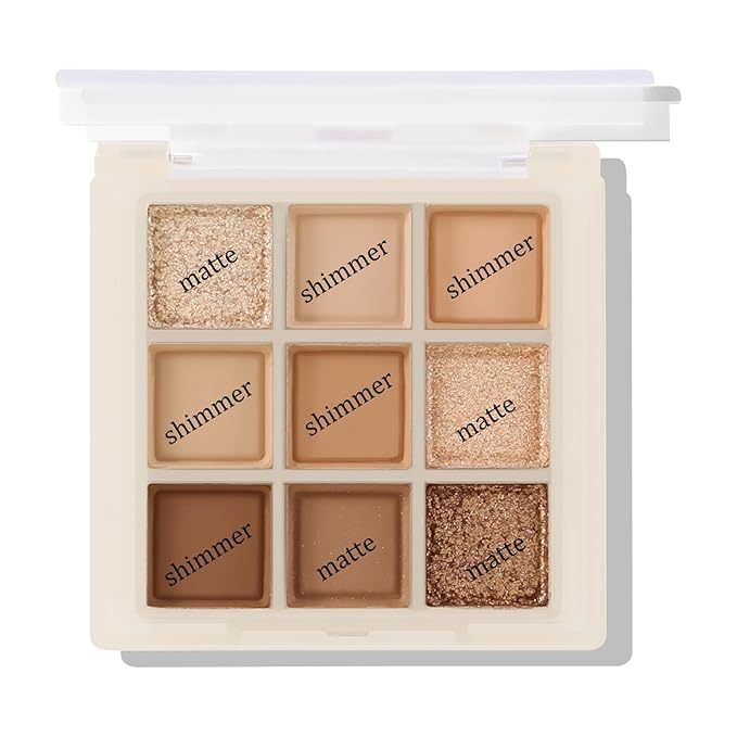 Boobeen Nude Eyeshadow Palette - Matte and Shimmer Makeup, Highly Pigmented Creamy Eye Shadow Powder, Create a Neutral Eye Look, Long Wearing