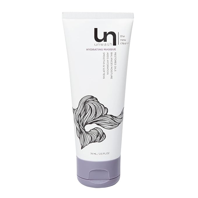 Unwash Hydrating Hair Masque - Deep Conditioning & Restorative Hair Treatment for Damaged, Dry & Colored Hair, Sulfate & Paraben Free, Made w/Argan and Coconut Oils, 2.5 fl oz