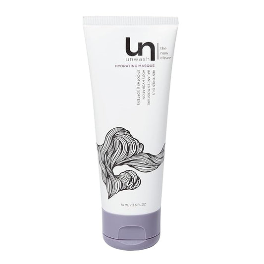 Unwash Hydrating Hair Masque - Deep Conditioning & Restorative Hair Treatment for Damaged, Dry & Colored Hair, Sulfate & Paraben Free, Made w/Argan and Coconut Oils, 2.5 fl oz