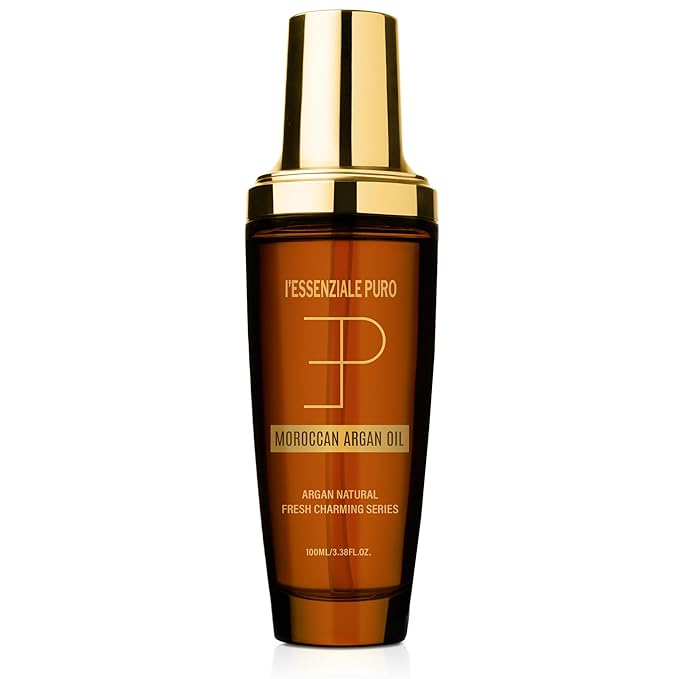 Dubai Premium Moroccan Argan Hair Oil & Body Elixir - Lightweight Treatment for Dry Damaged Hair, Split Ends - Controls Frizz, Boosts Shine, Hydrates Skin - 100 mL (3.38 Fl Oz) - (Bottle Only)
